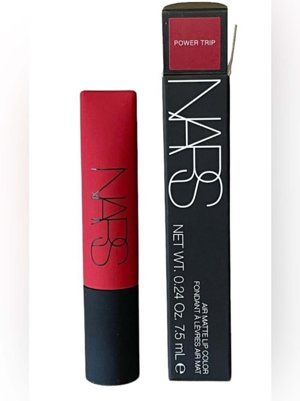 NARS Air Matte Lip Color Power Trip 381 Deep Red Matte Lipstick 0.24 oz NIB
